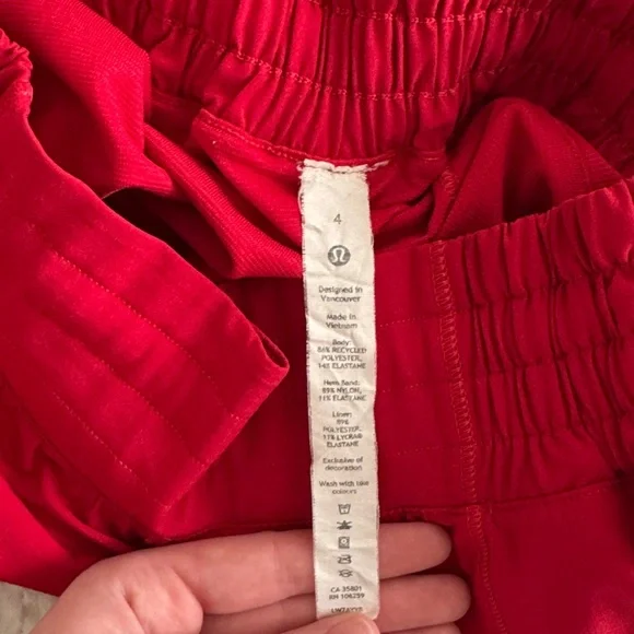 Lululemon Athletica Red Women's Athletic Shorts - Picture 3 of 3